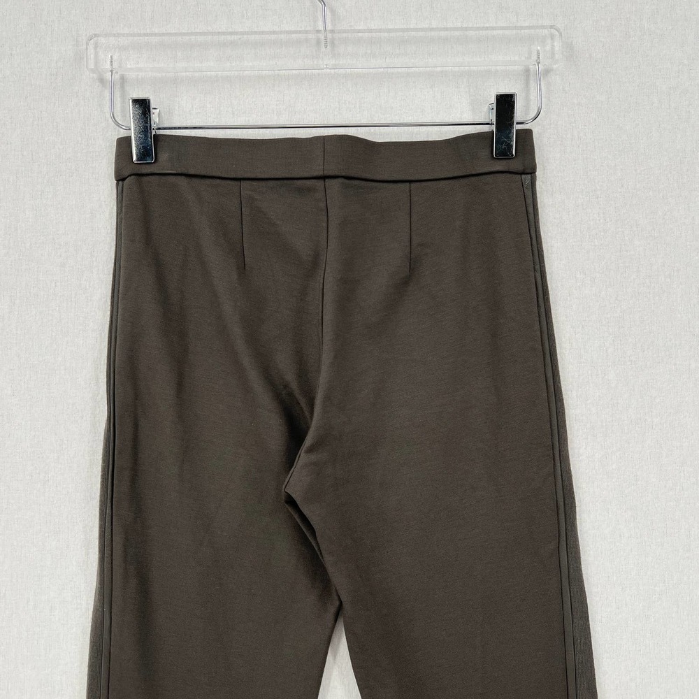VINCE Pants Womens Small Charcoal Leather Piped Leggings Jogger Mid Rise - Picture 7 of 16